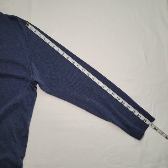 Peter Millar Mens Quarter Zip Pullover Lightweight Navy Blue XL Minimalist - Picture 10 of 10